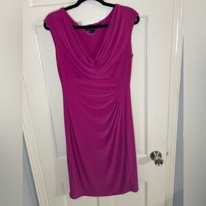 Ralph Lauren Fuchsia Draped Maxi Dress